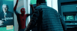 Iron Spider Kicking Someone GIF