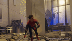 Iron Spider Shooting With Harness On GIF