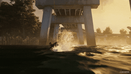 Iron Spider Skiing On Water GIF