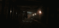 Iron Spider Swinging Mj Train Almost Got Them GIF