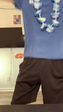 Irritated Man With Hawaiian Necklace Throwing Credit Card GIF