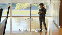 Is This Thing On Cute Boy Auditioning GIF