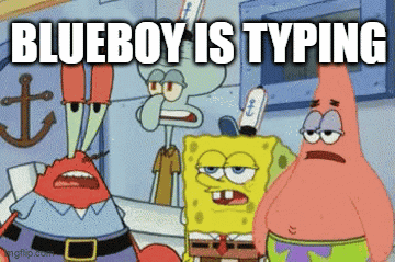 Is Typing Blueboy GIF