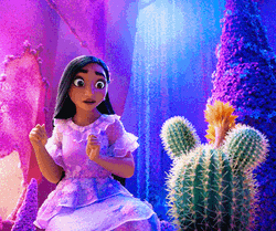 Isabela Madrigal Talking To A Cactus GIF