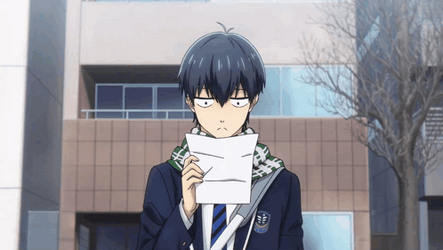 Isagi Yoichi Reading Letter GIF