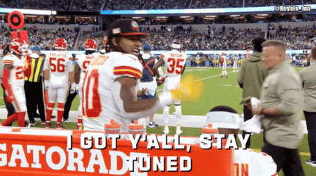 Isiah Pacheco Guys Stay Tuned GIF