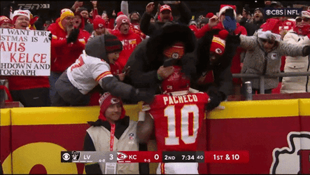 Isiah Pacheco Interacts With Fans GIF