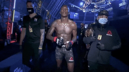 Israel Adesanya Dancing While Walking GIF