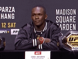 Israel Adesanya Shaking His Fingers GIF