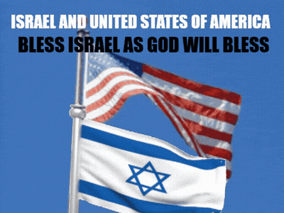 Israel United States Of America Bless Israel Poster GIF