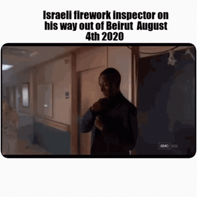 Israeli Firework Inspector On His Way Out Of Beirut August 4Th 2020 Is Shown GIF