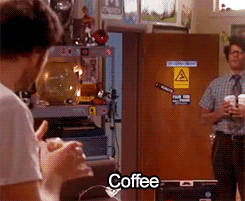 It Crowd Maurice Throws Coffee GIF