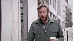 It Crowd Roy With Coffee Panicked GIF