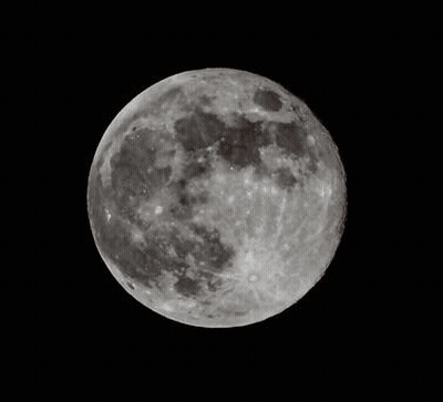 It Is A Black And White Photo Of A Full Moon . GIF