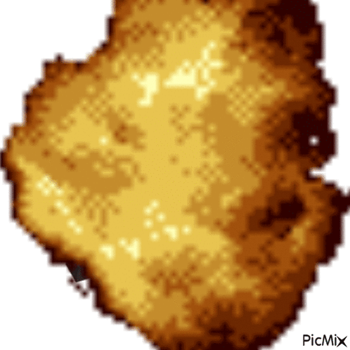 It Is A Pixel Art Of A Piece Of Fried Chicken . GIF