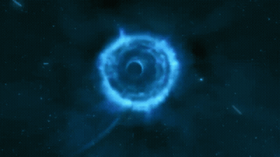 It Looks Like A Black Hole In The Middle Of A Star . GIF