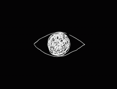 It Looks Like A Drawing Of An Eye With A Circle In The Middle . GIF