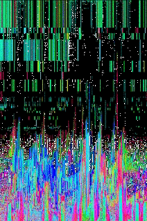 It Looks Like A Glitch Screen With A Lot Of Colorful Lines On It . GIF