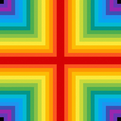 It Looks Like A Rainbow Cross With A Red Line In The Middle . GIF
