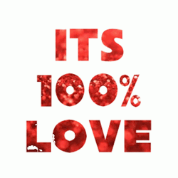 It's 100 Percent Love Logo GIF