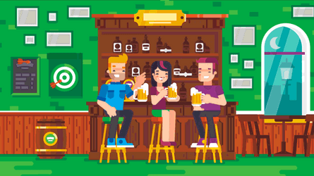 It's 5 O'clock Somewhere People Drinking Together GIF