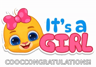 It's A Girl Smiley Face GIF