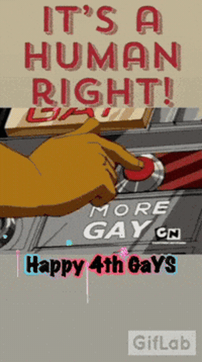 It's A Human Right Happy 4Th Gays Poster GIF
