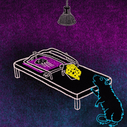 It's A Trap Rat Neon Art GIF
