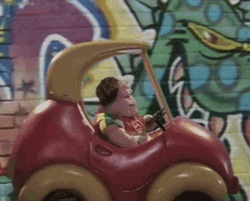 It's Baby Sinclair Not The Mama Driving GIF