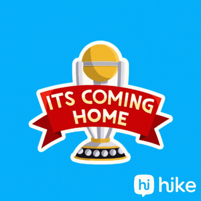 It's Coming Home Sticker On Blue Background GIF