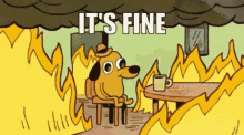 It's Fine Dog In Burning House GIF