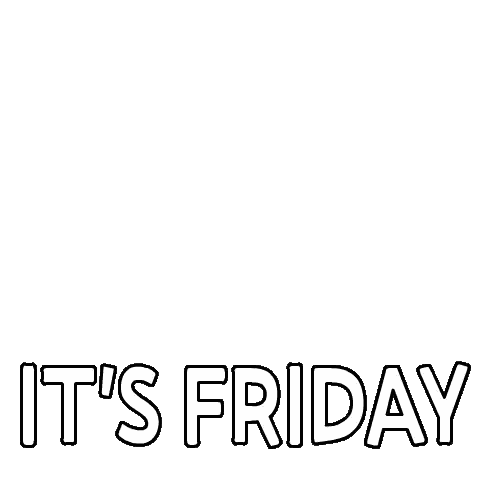 It's Friday Cartoon Bird Sticker