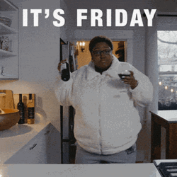 It's Friday Funny Woman Drinking Wine GIF