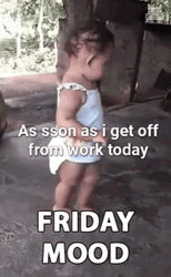 It's Friday Mood Baby Happy Dance GIF