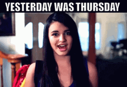 It's Friday Rebecca Black Singing GIF