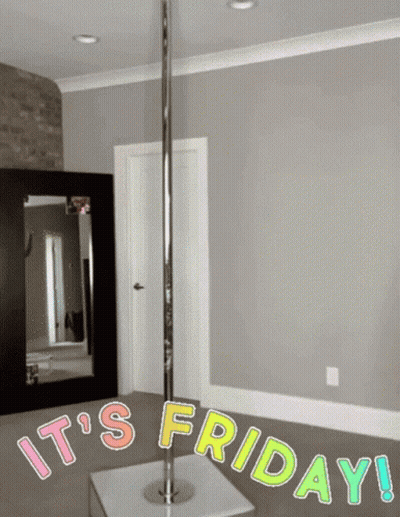 It's Friday Sign Pole GIF