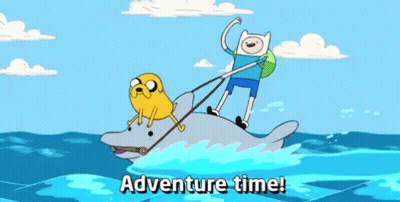 It's Friday Sign With Confetti And Flags GIF