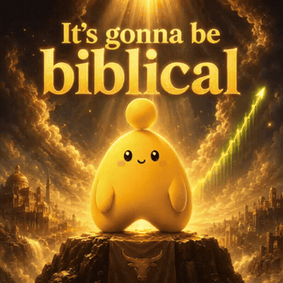 It's Gonna Be Biblical Poster Yellow Character GIF
