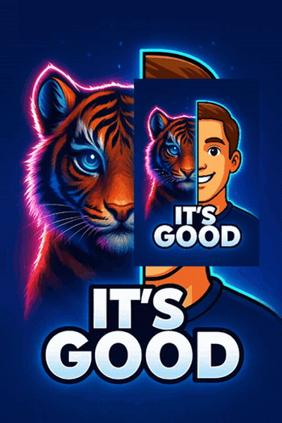 It's Good Poster With Tiger GIF