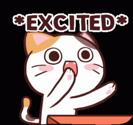 It's Happening Excites Cat Table Slapping GIF