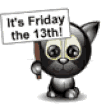 It's Happy Friday The 13Th Cat Sticker GIF