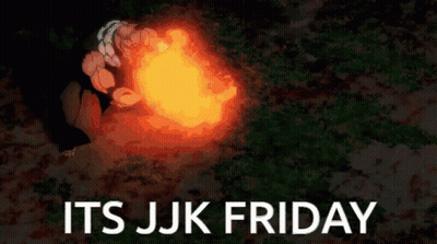 It's JJK Friday Poster With Fireball