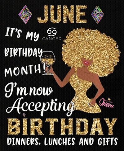 It's My Birthday Month Poster GIF