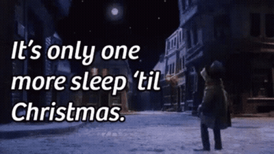 It's Only One More Sleep Til Christmas Sign GIF