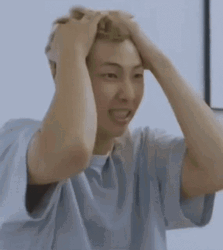 It's Only Wednesday BTS Namjoon Hair Pulling GIF