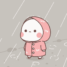 It's Raining Cute Bunny Sad Eyes  GIF
