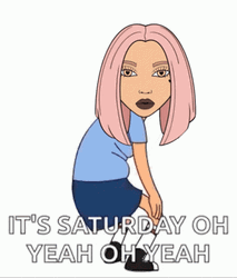 It's Saturday Oh Yeah Twerking Animated Girl GIF
