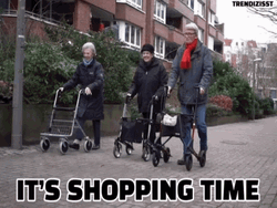It's Shopping Time For Old People GIF
