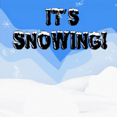It's Snowing Sign GIF