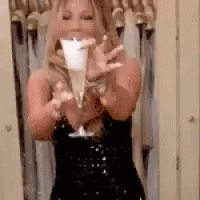 It's Time Mariah Carey Drink Toast GIF